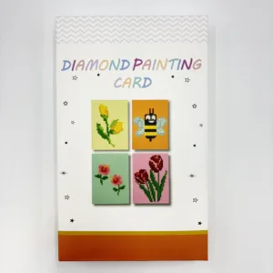 Diamond Painting Cards flowers – Blooming Bees & Flowers Card Craft Kit for Kids