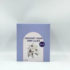 Adults Lily Crochet Kit – Elegant Neutral-Toned Floral Set for Desk & Tabletop Decor